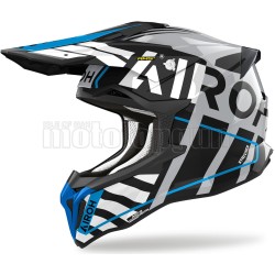 CASCO DE CROSS DE MOTO AIROH STB18 STRYCKER BRAVE AZUL GRIS BRILLANTE | Mototopgun