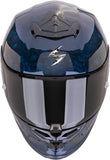 Full-Face Motorcycle Helmet Scorpion Exo Exo-R1 Evo Carbon Air Carbon Fiber Blue Onyx Size Xl