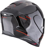 Full-Face Motorcycle Helmet Scorpion Exo Exo-R1 Evo Carbon Air Carbon Fiber Black Red Cynergy Size L