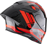 Full-Face Motorcycle Helmet Scorpion Exo Exo-R1 Evo Ii Air Ultra Tct Black Silver Red Vital Size Xs