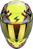Full-Face Motorcycle Helmet Scorpion Exo Exo-R1 Evo Ii Air Ultra Tct Silver Neon Yellow Blue Aron Misano Size L