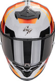 Full-Face Motorcycle Helmet Scorpion Exo Exo-R1 Evo Ii Air Ultra Tct Grey Red Orange Adrenaline Size Xs