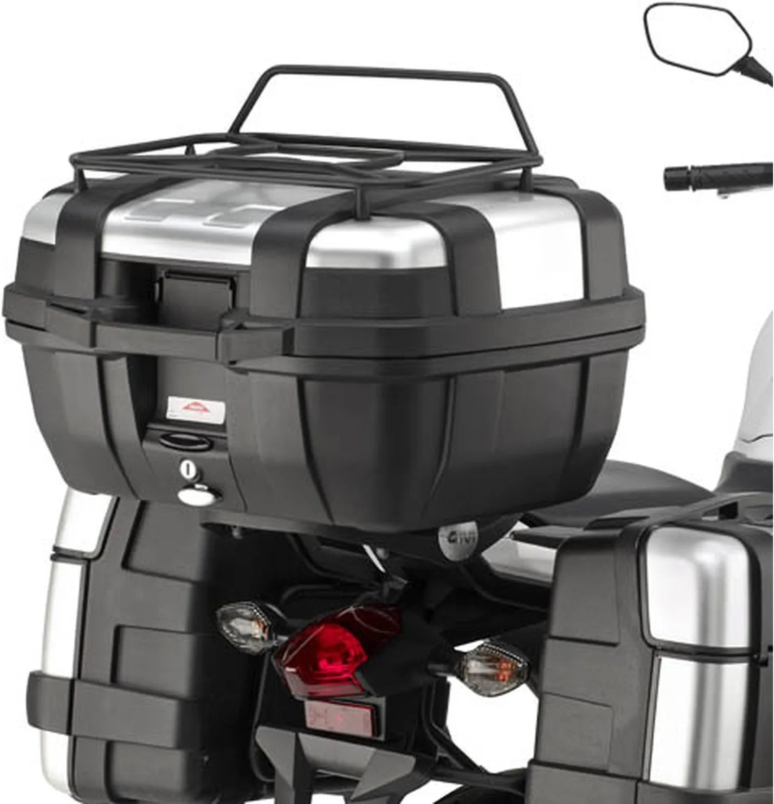 Monokey Trekker Black Aluminium Top Case - 33 Lt Trekker Aluminium - Givi Compatible With Honda Nc 750 X - Dct (2014-2015)