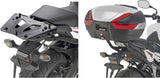 Monokey Trekker Lite Gray Top Case - 35 Lt Trekker Lite Technopolymer - Givi Compatible With Honda Cb 650 F (2017-2018)