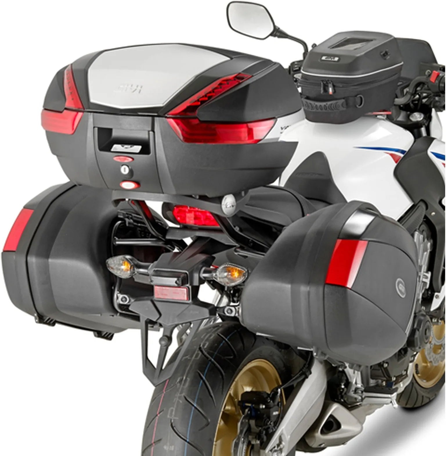 Monolock Black Tech Top Case - 29 Lt Technopolymer - Givi Compatible With Honda Cb 650 F (2017-2018)