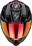 Full-Face Motorcycle Helmet Scorpion Exo Exo-1500 Carbon Air Carbon Fiber Black Red Mundi Size L