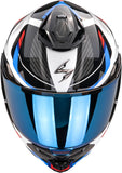 Full-Face Motorcycle Helmet Scorpion Exo Exo-1500 Air Ultra Tct White Red Blue Sleek Size Xs