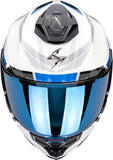 Full-Face Motorcycle Helmet Scorpion Exo Exo-1500 Air Ultra Tct White Blue Arena Size Xxl