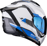 Full-Face Motorcycle Helmet Scorpion Exo Exo-1500 Air Ultra Tct White Blue Arena Size Xxl