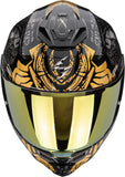 Full-Face Motorcycle Helmet Scorpion Exo Exo-1500 Air Ultra Tct Black Grey Gold Apus Size Xxl