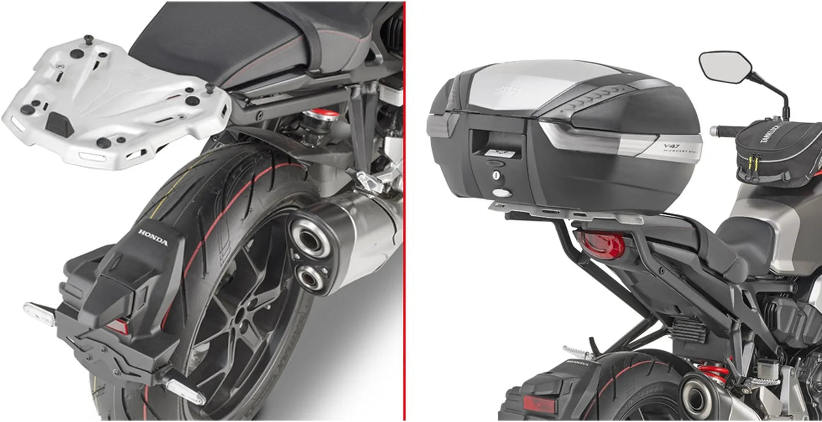 Monolock Alpina Aluminium Top Case - 44 Lt Alpina Aluminium - Givi Compatible With Honda Cb 1000 R (2021-2024)
