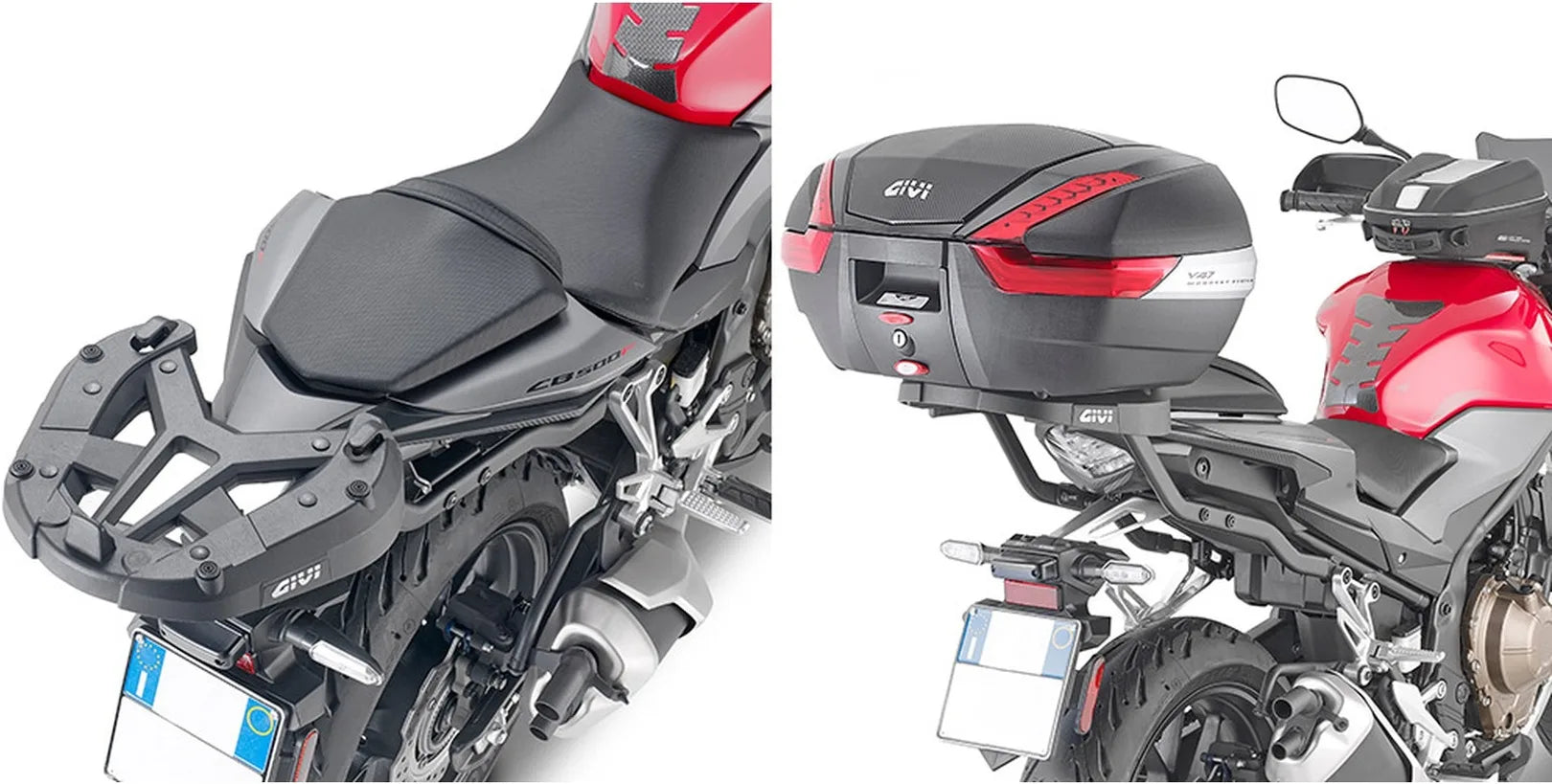 Monolock Black Tech Top Case - 29 Lt Technopolymer - Givi Compatible With Honda Cb 500 F (2019-2023)