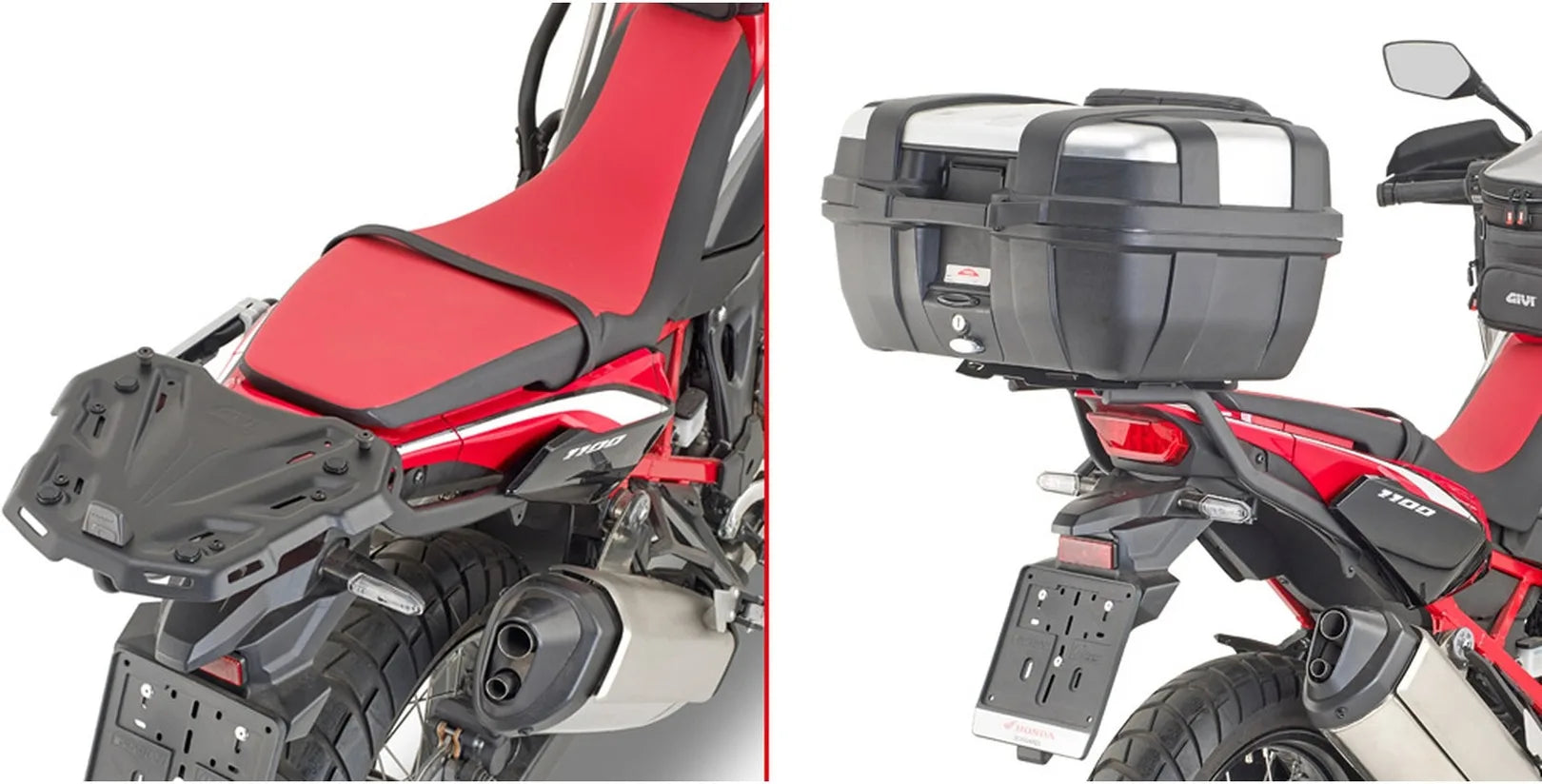 Monolock Black Top Case - 29 Lt Technopolymer - Givi Compatible With Honda Crf 1100 L Africa Twin (2020-2023)