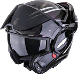 Flip-Up Motorcycle Helmet Scorpion Exo Exo-Tech Evo Polycarbonate Chameleon Black Furio Size M