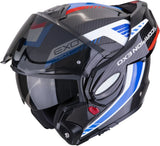 Flip-Up Motorcycle Helmet Scorpion Exo Exo-Tech Evo Carbon Carbon Fiber Black Blue Red Cosy Size Xs