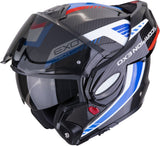 Flip-Up Motorcycle Helmet Scorpion Exo Exo-Tech Evo Carbon Carbon Fiber Black Blue Red Cosy Size S