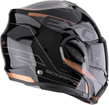 Flip-Up Motorcycle Helmet Scorpion Exo Exo-Tech Evo Polycarbonate Black Copper Traveller Size Xl