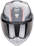 Flip-Up Motorcycle Helmet Scorpion Exo Exo-Tech Evo Polycarbonate Grey Red Socius Size M