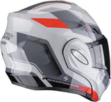 Flip-Up Motorcycle Helmet Scorpion Exo Exo-Tech Evo Polycarbonate Grey Red Socius Size L