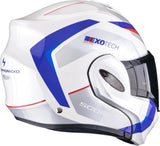 Flip-Up Motorcycle Helmet Scorpion Exo Exo-Tech Evo Pro Ultra Tct White Blue Red Acuti Size S