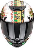 Full-Face Motorcycle Helmet Scorpion Exo Exo-Jnr Air Polycarbonate White Orange Black Yucatan Size S