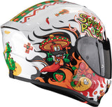 Full-Face Motorcycle Helmet Scorpion Exo Exo-Jnr Air Polycarbonate White Orange Black Yucatan Size M