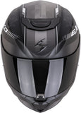 Full-Face Motorcycle Helmet Scorpion Exo Exo-391 Polycarbonate Matt Black Silver Ava Size L