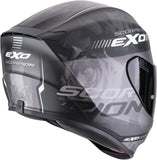 Full-Face Motorcycle Helmet Scorpion Exo Exo-391 Polycarbonate Matt Black Silver Ava Size L