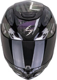 Full-Face Motorcycle Helmet Scorpion Exo Exo-391 Polycarbonate Chameleon Black Clutter Size L