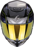 Full-Face Motorcycle Helmet Scorpion Exo Exo-391 Polycarbonate Black Blue Leo Size Xl