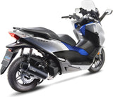 Complete Catalytic Exhaust System With Sound Certification Nero Stainless Steel Carbon Fiber End Cap - Leovince Compatible With Honda Forza 125 (2017-2020)