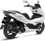 Complete Catalytic Exhaust System With Sound Certification Nero Stainless Steel Carbon Fiber End Cap - Leovince Compatible With Honda Pcx 125 (2021-2024)