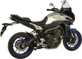 Complete Catalytic Exhaust System With Sound Certification Lv One Evo Stainless Steel Carbon Fiber End Cap - Leovince Compatible With Yamaha Fj-09 Tracer (2015-2016)