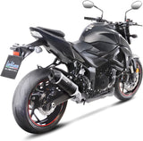 Exhaust Tip Without Sound Certification Lv One Evo Carbon Fiber Carbon Fiber End Cap - Leovince Compatible With Suzuki Gsx-S 750 - Z Abs A2 (2019-2020)