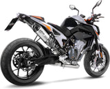 Exhaust Tip With Noise Certification Lv One Evo Stainless Steel Carbon Fiber End Cap - Leovince Compatible With Ktm 890 Duke - L A2 - R (2020-2023)