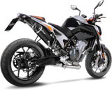 Exhaust Tip Without Sound Certification Lv One Evo Carbon Fiber Carbon Fiber End Cap - Leovince Compatible With Ktm 790 Duke - L A2 (2018-2020)