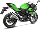 Exhaust Tip With Noise Certification Lv One Evo Stainless Steel Carbon Fiber End Cap - Leovince Compatible With Kawasaki Z 400 (2019-2021)