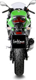 Exhaust Tip With Noise Certification Lv One Evo Stainless Steel Carbon Fiber End Cap - Leovince Compatible With Kawasaki Z 400 (2019-2021)