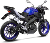 Complete Catalytic Exhaust System With Sound Certification Lv One Evo Carbon Fiber Carbon Fiber End Cap - Leovince Compatible With Yamaha Mt-125 (2017-2019)