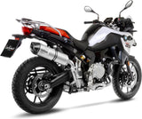 Exhaust Tip Without Sound Certification Lv One Evo Stainless Steel Carbon Fiber End Cap - Leovince Compatible With Bmw F 850 Gs - Adventure (2018-2024)