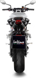 Exhaust Tip Without Sound Certification Lv One Evo Stainless Steel Carbon Fiber End Cap - Leovince Compatible With Triumph Street Triple 765 R - Sa2 (2020-2022)