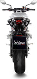 Exhaust Tip Without Sound Certification Lv One Evo Stainless Steel Carbon Fiber End Cap - Leovince Compatible With Triumph Street Triple 765 R - Sa2 (2020-2022)