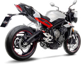 Exhaust Tip Without Sound Certification Lv One Evo Carbon Fiber Carbon Fiber End Cap - Leovince Compatible With Triumph Street Triple 765 R - Sa2 (2017-2019)