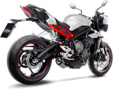 Exhaust Tip Without Sound Certification Lv One Evo Carbon Fiber Carbon Fiber End Cap - Leovince Compatible With Triumph Street Triple 765 S - R Lrh (2020-2022)