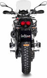 Exhaust Tip With Noise Certification Lv One Evo Stainless Steel Carbon Fiber End Cap - Leovince Compatible With Moto Guzzi V85 Tt (2019-2023)