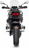Exhaust Tip With Noise Certification Lv One Evo Stainless Steel Carbon Fiber End Cap - Leovince Compatible With Moto Guzzi V85 Tt (2019-2023)
