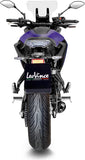 Complete Catalytic Exhaust System With Sound Certification Lv One Evo Steel Black Carbon Fiber End Cap - Leovince Compatible With Yamaha Tracer 7 (2020-2024)