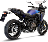 Complete Catalytic Exhaust System With Sound Certification Lv One Evo Stainless Steel Carbon Fiber End Cap - Leovince Compatible With Yamaha Tracer 7 (2020-2024)