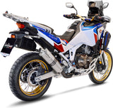 Exhaust Tip Without Sound Certification Lv One Evo Stainless Steel - Leovince Compatible With Honda Crf 1100 L Africa Twin Dct (2024-2026)