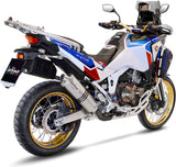 Exhaust Tip Without Sound Certification Lv One Evo Stainless Steel - Leovince Compatible With Honda Crf 1100 L Africa Twin Adventure Sports (2020-2023)